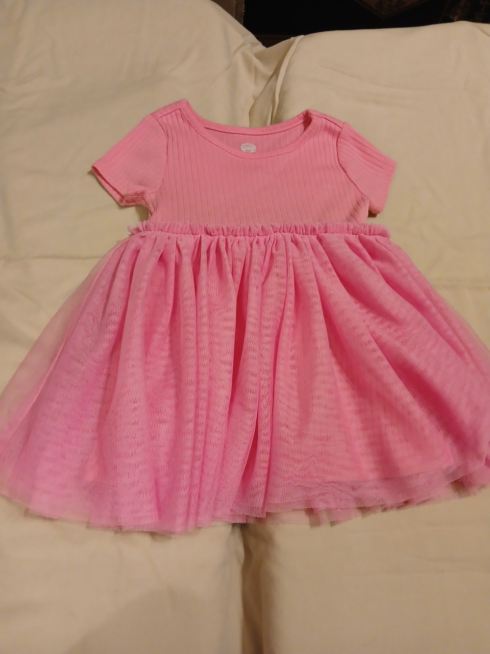 wonder nation Pink Knit Bodice Tulle Skirt Dress